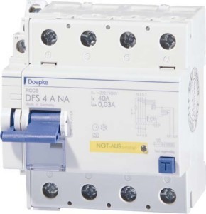 Residual current circuit breaker (RCCB) with auxiliary device  0