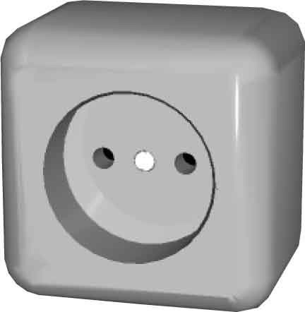 Socket outlet Without protective contact 1 ELG395800