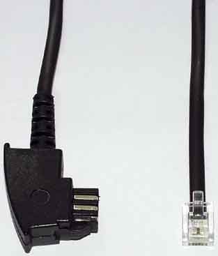 Telecommunications patch cord TAE F T 45