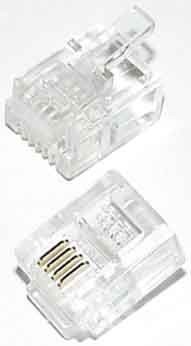 Modular connector Plug RJ11 6(4) T 54