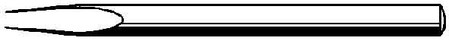 Soldering tip 5.3 mm Chisel shaped Straight 0152KD/SB