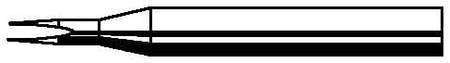 Soldering tip 2.5 mm Chisel shaped Straight 0162KD/SB