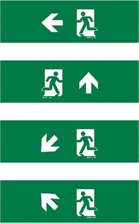 Pictogram for emergency luminaire Sticker EN10077135