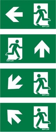 Pictogram for emergency luminaire Sticker EN10077159