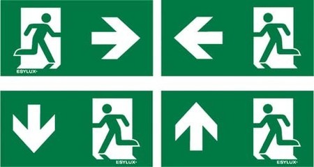 Pictogram for emergency luminaire Sticker EN10077500