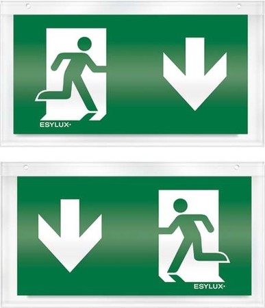 Pictogram for emergency luminaire Acrylic plate Exit EN10079030