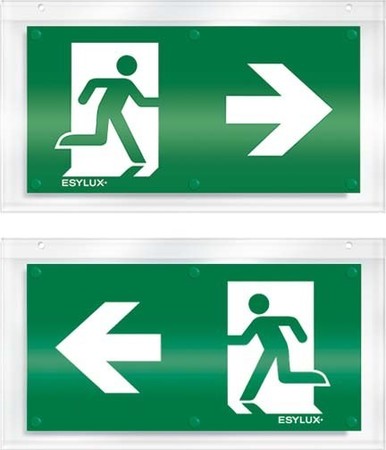 Pictogram for emergency luminaire Acrylic plate Exit EN10079047