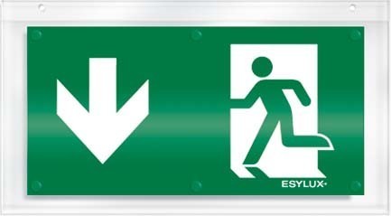 Pictogram for emergency luminaire Acrylic plate Exit EN10079078