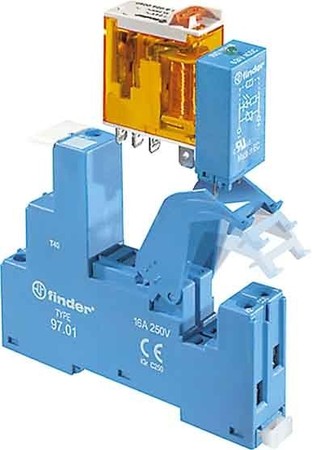 Relay socket Screw connection DIN rail (top hat rail) 35 mm 9701