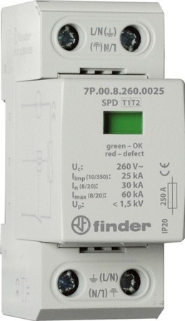 Surge protection device for power supply systems 1 7P0182601025