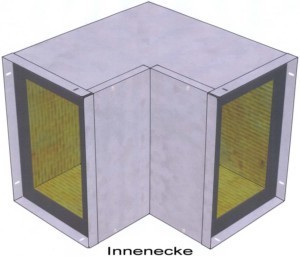 Inner corner for fire-resistant duct  EY2206