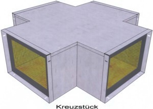 Cross piece for fire-resistant duct  EY2504