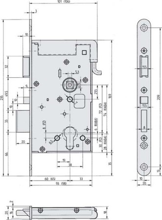 Switchgear for intrusion detection system 60 mm 809M12-72A60E4D