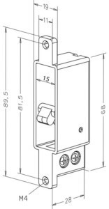 Detector for bolt switching contact Electronic 875-10-------00