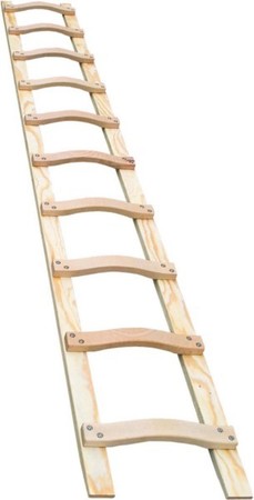 Ladder 3.9 m 14 Wood 85114