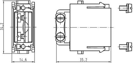 Fixing frame industrial connectors 1 Plastic 09140009931