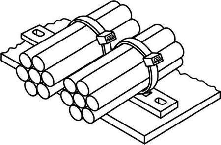 Mounting base and -element for cable ties 139.8 mm 151-24419