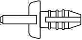 Expansion rivet for slotted cable trunking system  181-42500