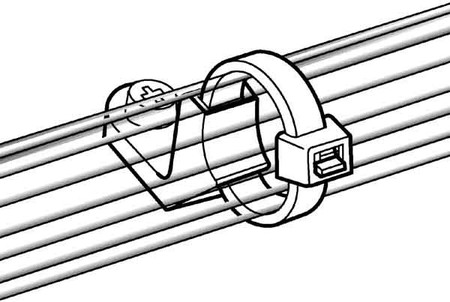 Mounting base and -element for cable ties 27.3 mm 151-26860