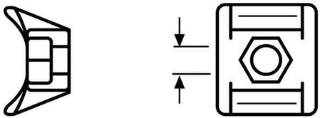 Mounting base and -element for cable ties 13.5 mm 151-25219