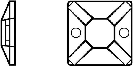 Mounting base and -element for cable ties 28 mm 28 mm 151-28469