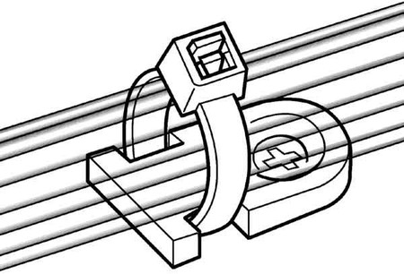 Mounting base and -element for cable ties 20.5 mm 151-28219