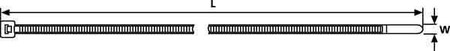 Cable tie 7.6 mm 365 mm 1.6 mm 116-15014