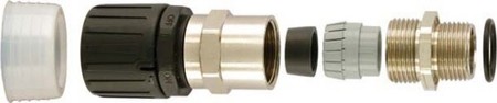 Screw connection for corrugated plastic hose 21 mm 166-22103