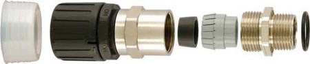 Screw connection for corrugated plastic hose 28 mm 166-22104