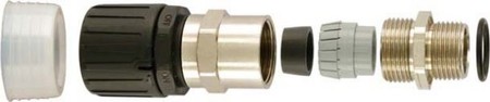 Screw connection for corrugated plastic hose 42 mm 166-22106
