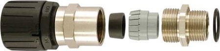Screw connection for corrugated plastic hose 28 mm 166-22111