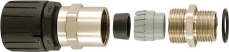 Screw connection for corrugated plastic hose 34 mm 166-22112