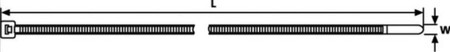 Cable tie 2.5 mm 100 mm 1 mm 111-01959