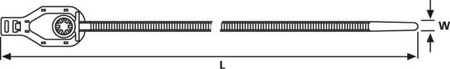 Cable tie 4.6 mm 190 mm 1.5 mm 115-07110