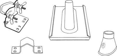 Antenna mounting material Mast mounting set 140409