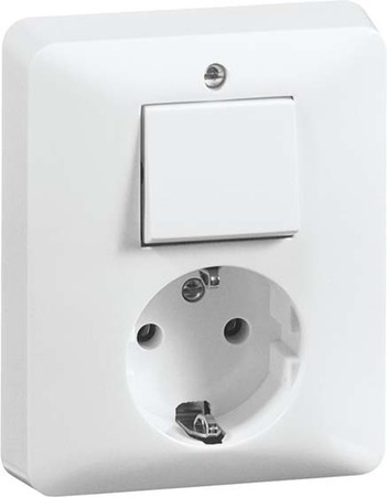 Combination switch/wall socket outlet Two-way switch 1 00246611