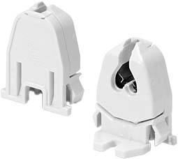 Lamp holder Through-feed lamp holder Plastic White 100305