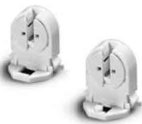 Lamp holder Through-feed lamp holder Plastic White 505739