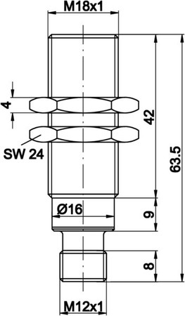 Inductive proximity switch 12 mm 50 mm 12 mm IB180026