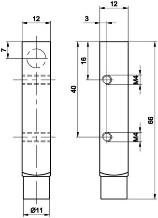 Inductive proximity switch 12 mm 66 mm 12 mm IC1301L0