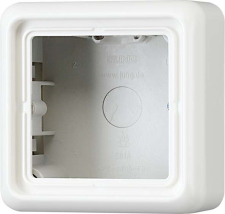 Surface mounted housing for flush mounted switching device  CD58