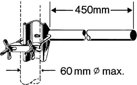 Antenna support bracket Supporting bracket 42 mm 218010