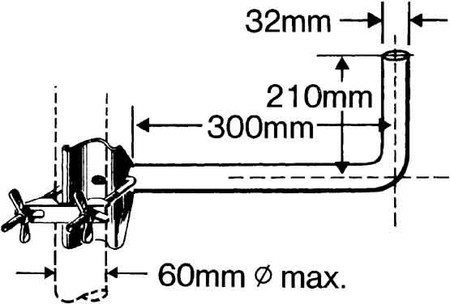 Antenna support bracket Supporting bracket 42 mm 218011