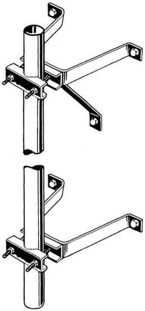 Antenna support bracket Stand pipe holder 27 mm Wall 218362