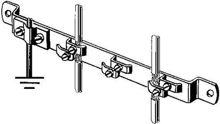 Equipotential bonding bar Surface mounting fix Only clamp 276020