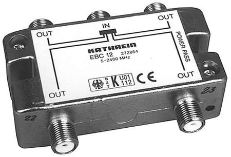 Tap-off and distributor F-Connector Distributor 5 MHz 21610005