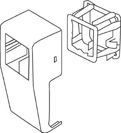 Appliance box for skirting duct 70 mm 20 mm 1 5001L.6