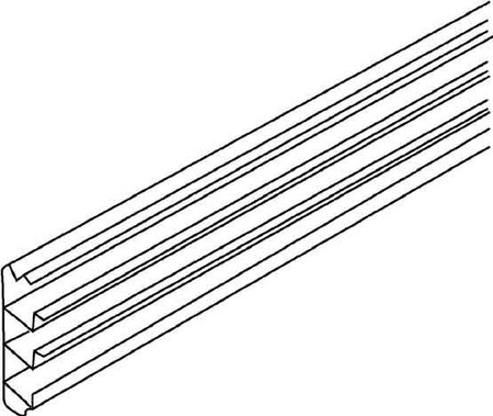 Trunking base for skirting duct 50 mm 17 mm 2000 mm SK50