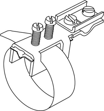 Earthing pipe clamp 25 mm Brass 45116