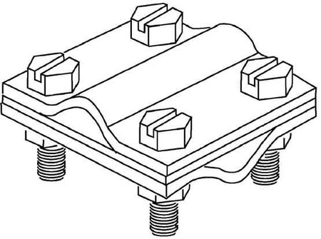 Connector for lightning protection Cross connector Steel 28/10